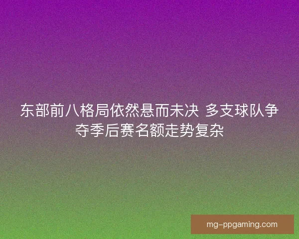 东部前八格局依然悬而未决 多支球队争夺季后赛名额走势复杂